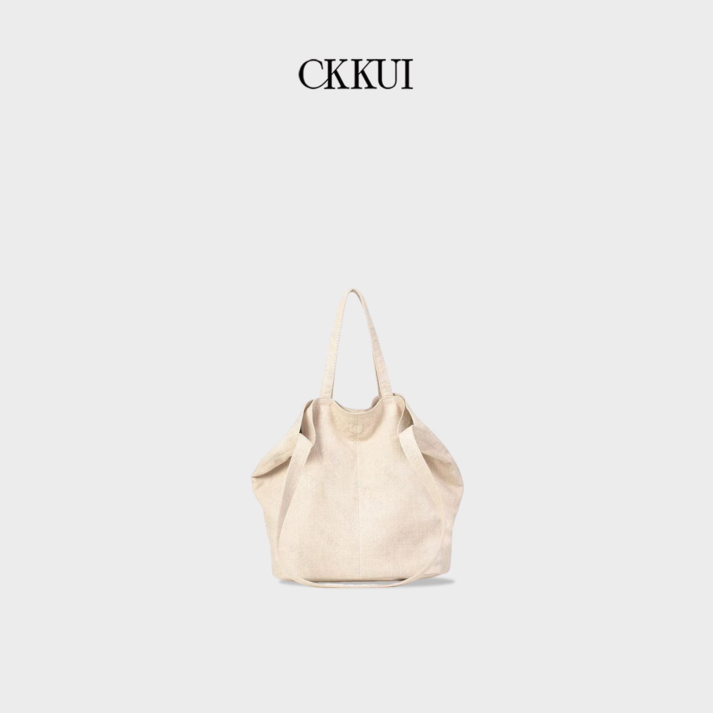 CKKUI 复古纯色苎麻包包2026新款大容量购物袋慵懒风手提包单肩包,箱包皮具/热销女包/男包,托特包,淘宝优惠券,粉丝福利购,淘宝优惠卷