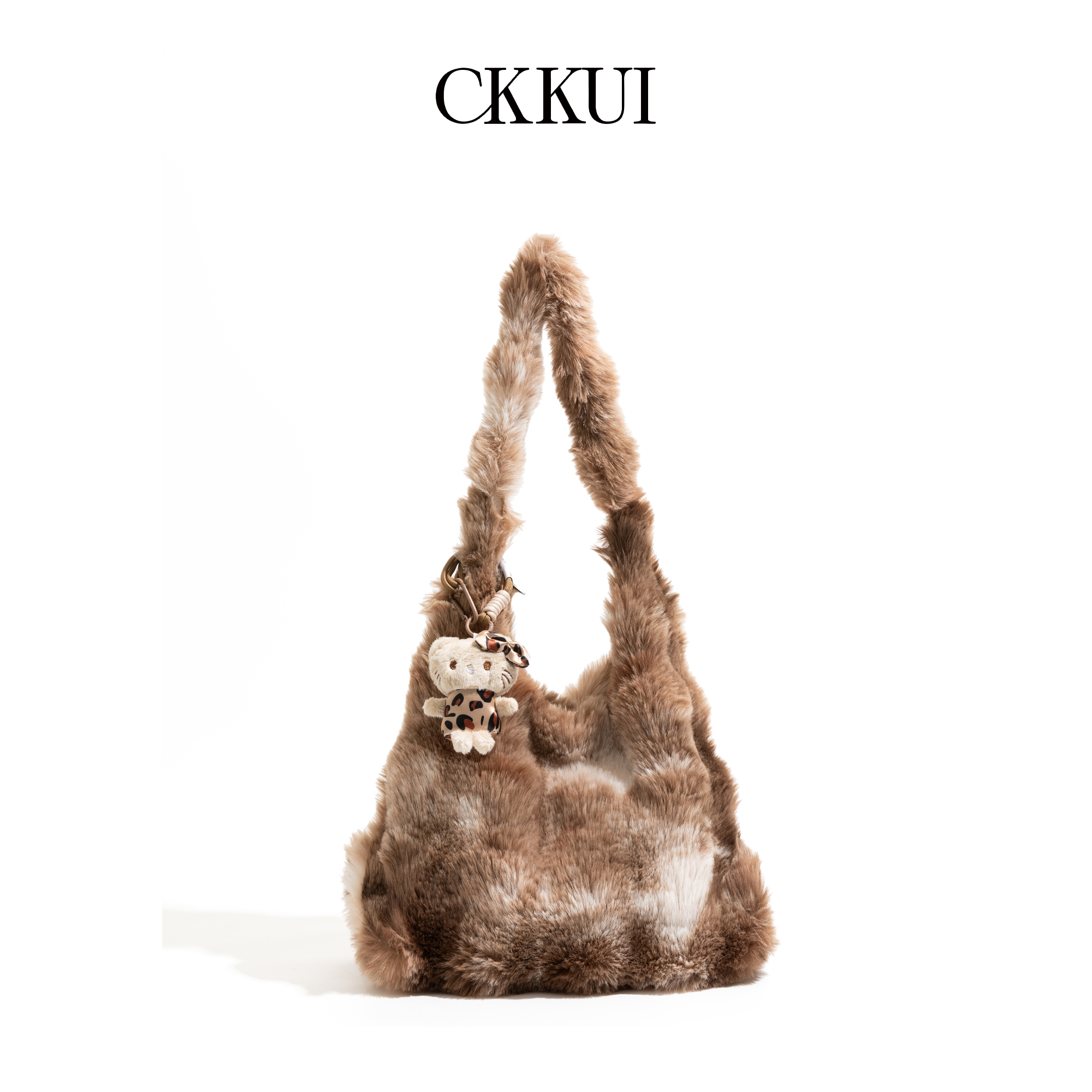 复古扎染小众毛绒女包2025冬季