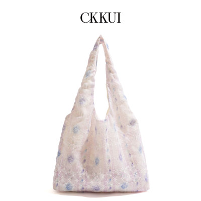 CKKUI韩系碎花帆布包包女款