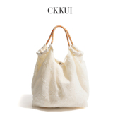 CKKUI 日系小众设计感刺绣单肩包2025年新款 通勤百搭手提袋托特包