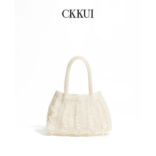 CKKUI温柔仙女珍珠手工编织包包