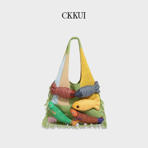 CKKUI森系小清新编织包包2026