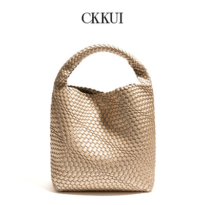 CKKUI韩系简约高级感软皮编织包