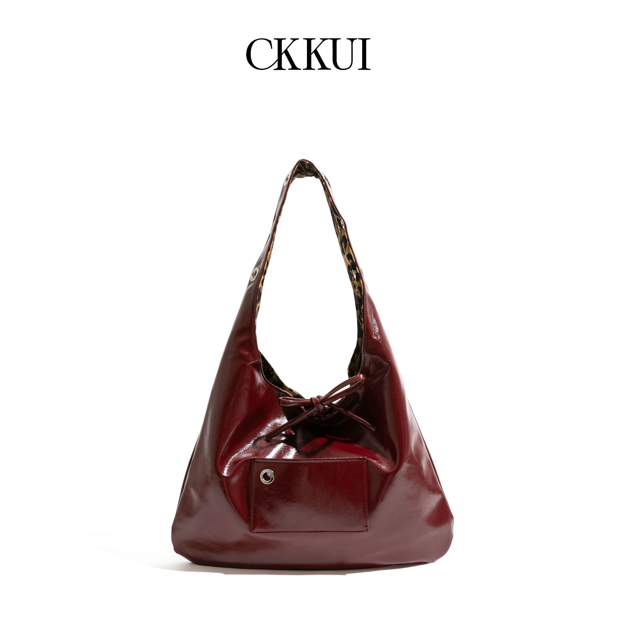 CKKUI韩系辣妹豹纹软皮女包