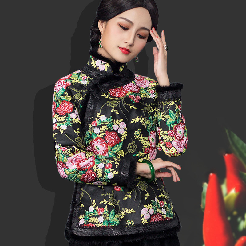 Luxurious Rabbit's hair fashion thickening Cotton clip mom cheongsam manual frog Extra large size mother-in-law daily Tang costume jacketin the Women's clothing/Boutique , Costume/National costume/Stage costumes , Costume/Chinese clothing , Jacket  category - from Buy2taobao.com to provide professional Taobao agent buy service