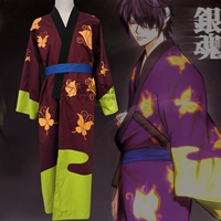 Phiên bản gốc của bộ trang phục COS linh hồn bạc COS quần áo tùy chỉnh Gao Shan Jin giúp kimono COSPLAY quần áo nam tại chỗ đầy đủ - Cosplay cosplay one piece