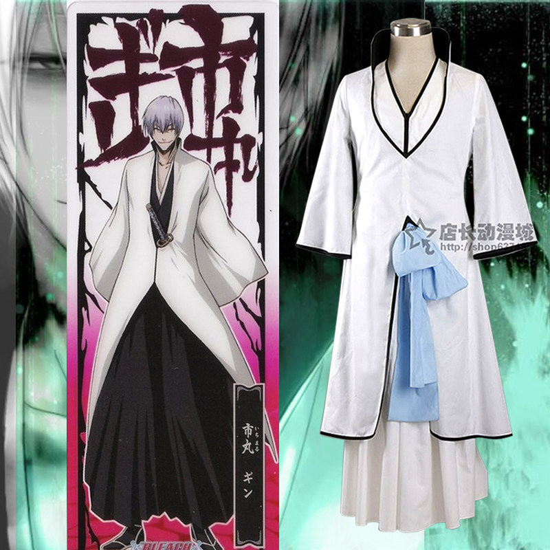 动漫现货死神COSPLAY服装男童死神衣服市丸银三番队长COS服套装