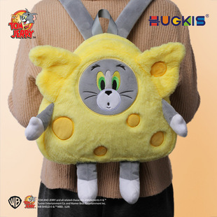 猫和老鼠汤姆猫奶酪双肩包毛绒公仔卡通儿童背包书包玩具生日礼物