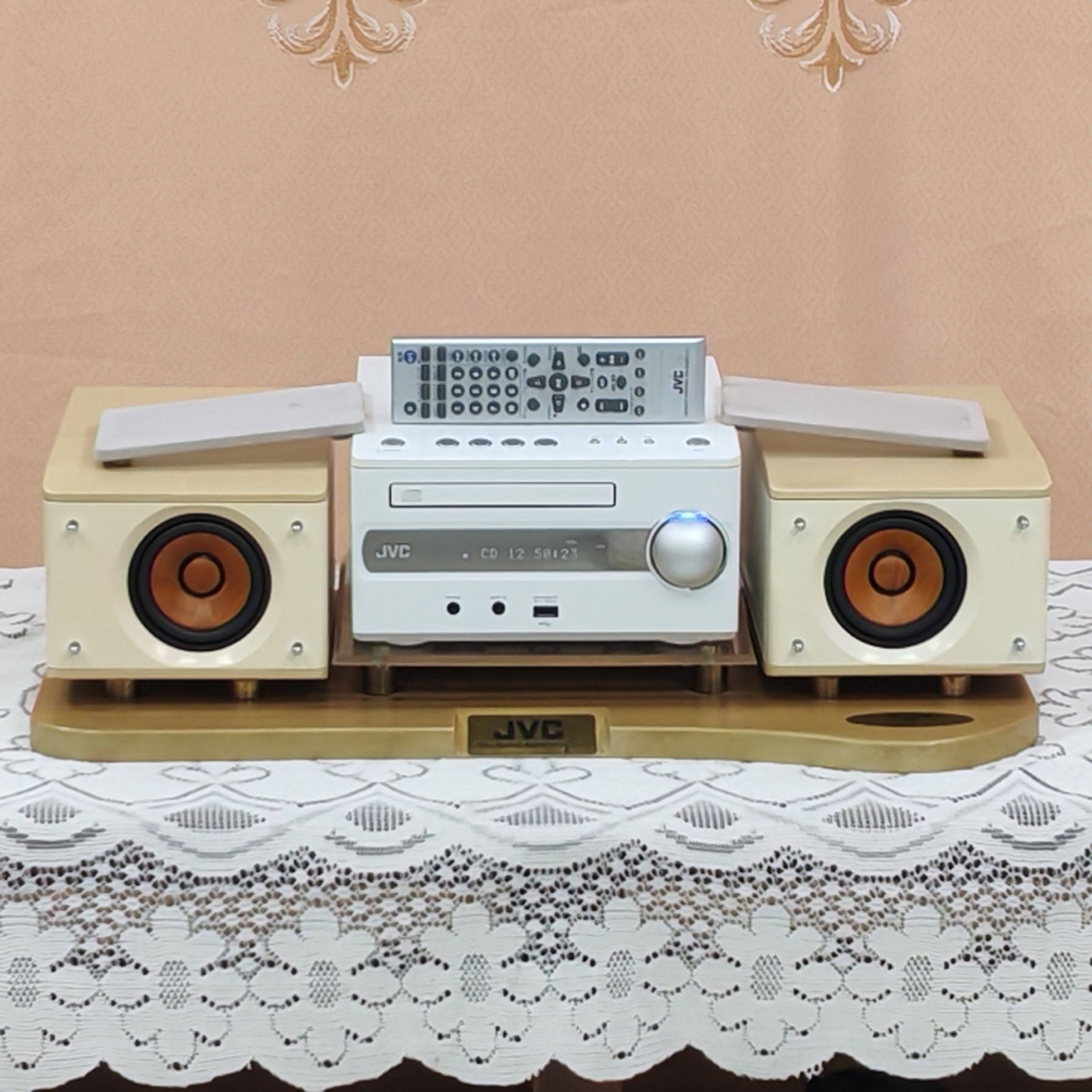原装进口二手 JVC/杰伟世 EX-S1CD  USB 桌面音响组合收音CD一体
