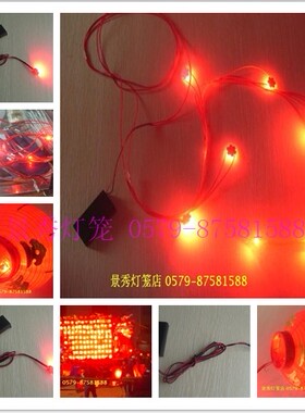 节日舞龙灯龙头龙身眼睛灯笼内置电池灯LED灯线 1个灯珠 带开关3V