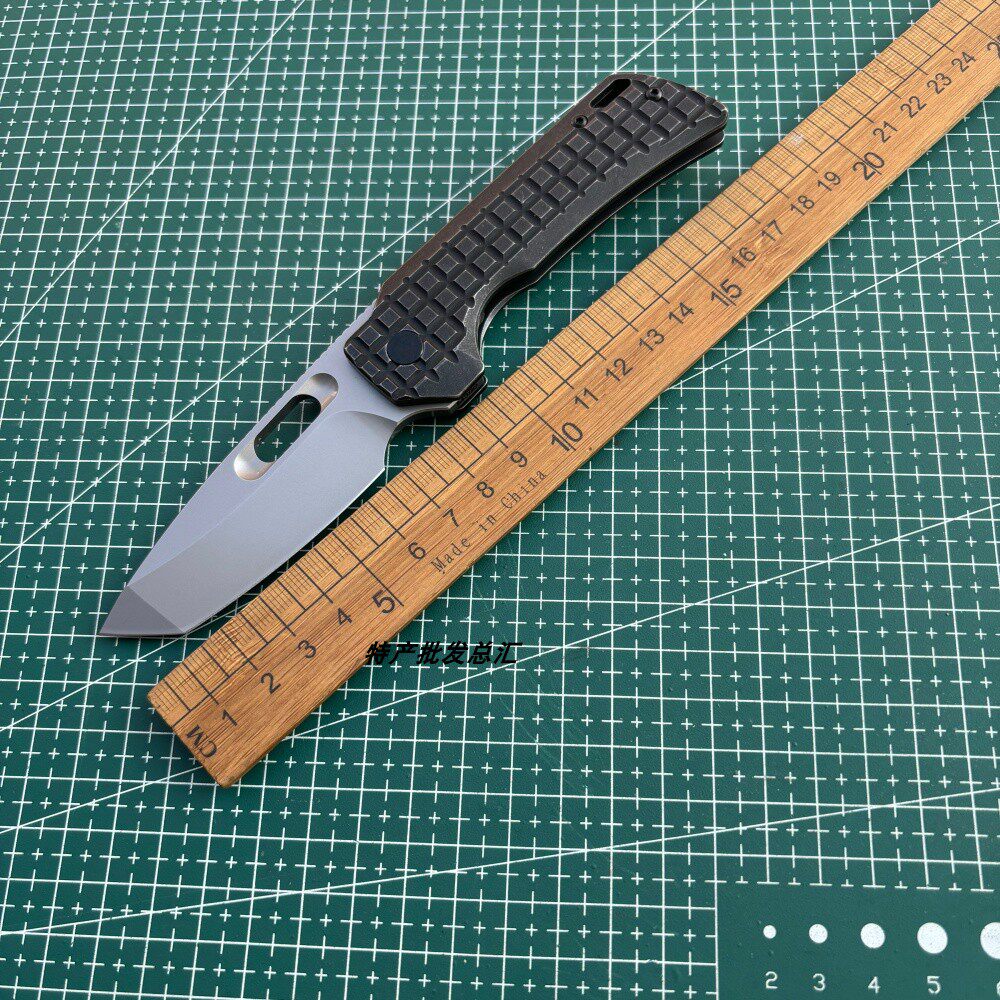 翼龙M390粉末钢口袋折叠刀户外露营随身便携钛合金EDC实用水果刀