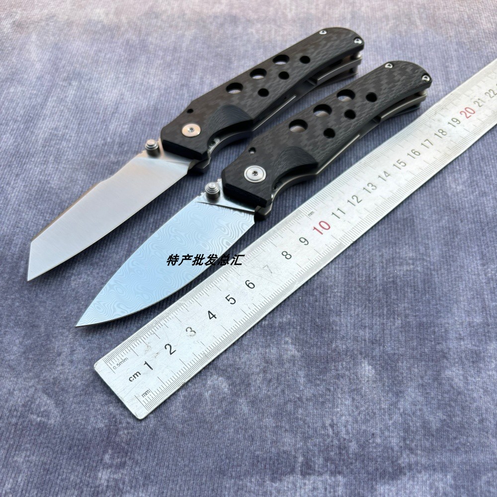 新品M390/无芯大马士革折叠刀户外露营生存钓鱼便携防御EDC小刀具
