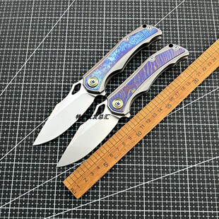新品QK004星云M390钢钛合金手柄折叠刀户外野营生存便携EDC小刀具