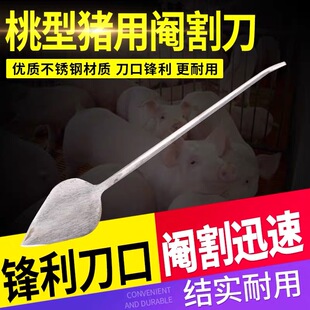 兽用阉割刀阉猪刀柳叶斜口桃型煽猪刀去势刀母猪迷你阉猪刀敲猪刀