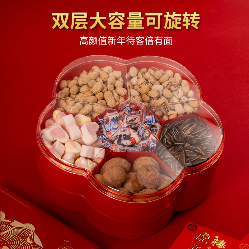 2024新款新年客厅干果水果盘