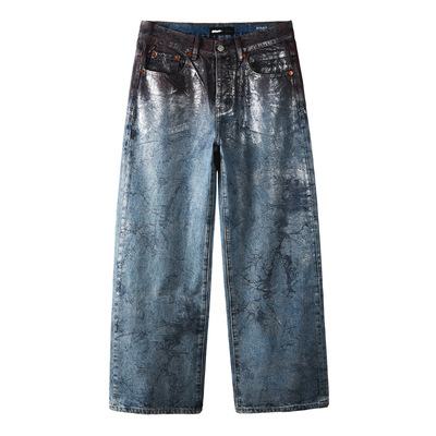 PUR Jeans Skinny Ripped Jeans 美式长裤烫金直筒裤男牛仔裤子