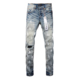 高街破洞做旧牛仔裤 PUR 子 torn jeans美式 jeans pants