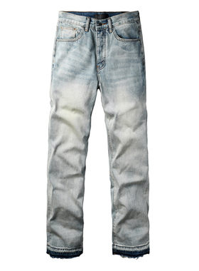 AMR jeans MX1 A米尔美式直筒长裤太一高街破洞阔腿男牛仔裤子