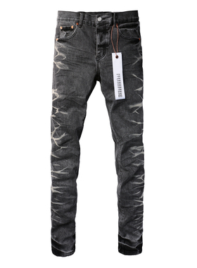 PUR jeans  pants torn jeans美式高街破洞灰色牛仔裤子