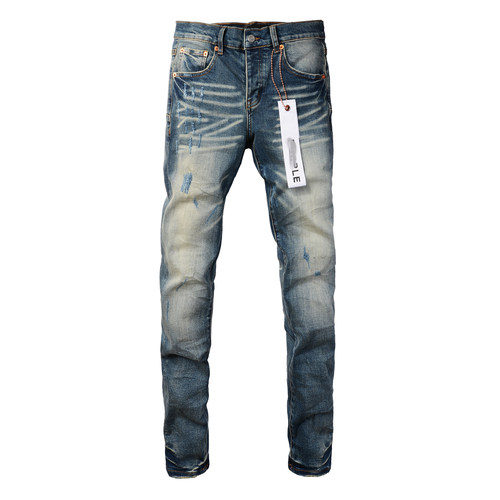 PUR jeans  pants torn jeans美式高街破洞蓝色牛仔裤子