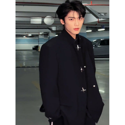新中式西装外套男设计感