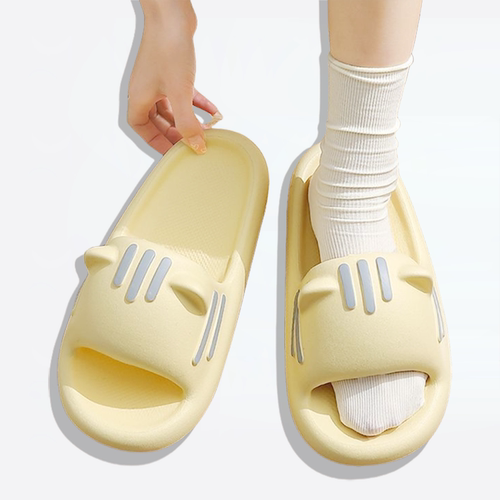 猫耳踩屎感萌猫凉拖鞋男女士室内家居家用夏新款静音防滑浴室