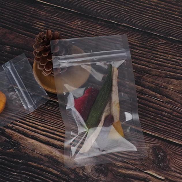平底食品包装袋透明塑料自封袋小号加厚塑料袋封口袋可印logo定制