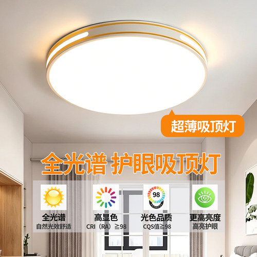 主卧室LED吸顶灯客厅房间餐厅中山灯具大全2026新款现代简约大气