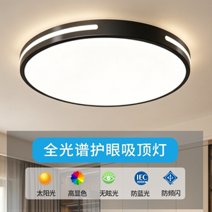 主卧室灯2026新款LED吸顶灯现代简约全光谱护眼儿童房间中山灯具