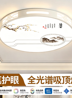 led超亮客厅吸顶灯全光谱护眼主卧室吊灯具现代简约大气中山古镇