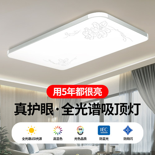 LED吸顶灯客厅灯护眼卧室灯超薄简约现代餐厅灯主卧阳台中山灯具
