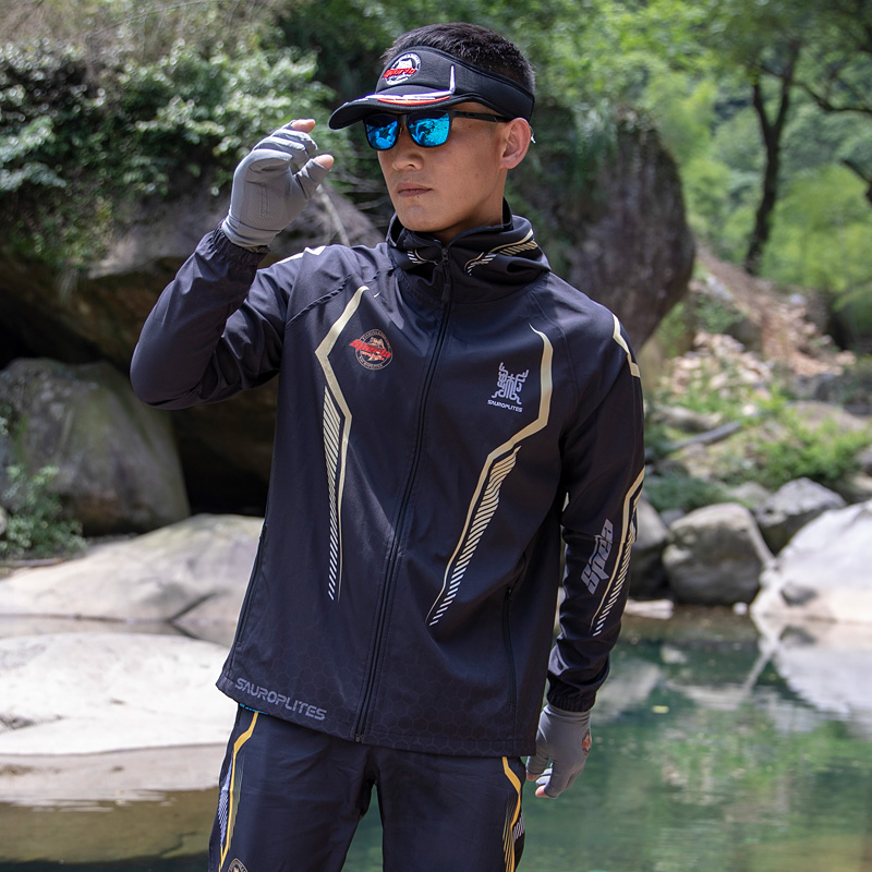 冲锋衣男单层春秋薄款连帽防水防风抗撕裂户外夏单层夹克上衣外套