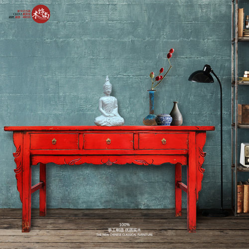 木饰中式家具书桌仿古做旧香案