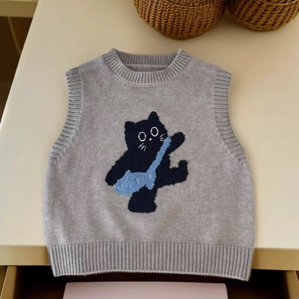 儿童针织马甲2025冬季新款韩版洋气卡通男女童保暖针织衫,童装/婴儿装/亲子装,毛衣/针织衫,淘宝优惠券,粉丝福利购,淘宝优惠卷