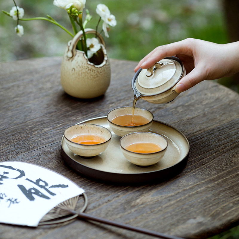 万仟堂功夫茶具套装家用小套简约中式茶杯茶具套装轻奢高档汉风雅