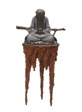 【限量珍藏】万仟堂 中式家居空间铜雕大型高档手作达摩摆件禅心