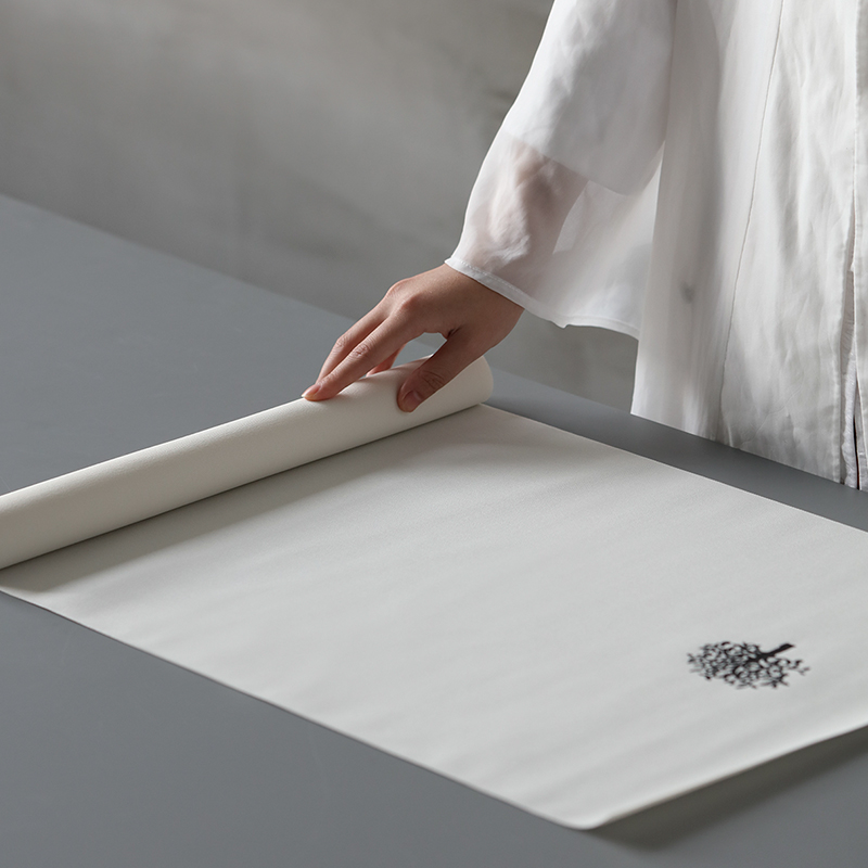 万仟堂防水桌旗功夫茶具茶道茶席配件纯色双面用明媚系列家居桌布