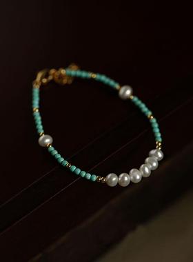 高级感小众天然绿松石新中式