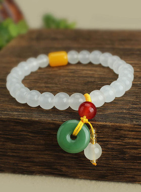 复古琉璃平安扣小清新