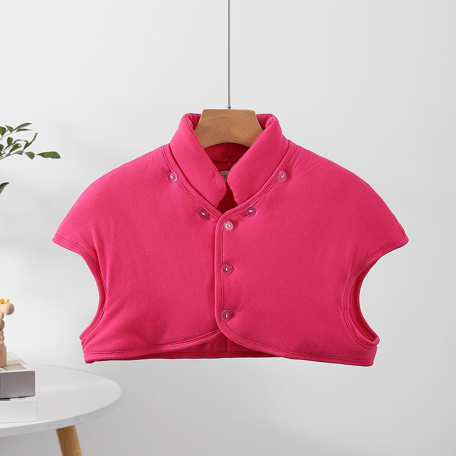 秋冬夹棉加厚中老年保暖护肩纯棉高领小坎肩睡觉防寒颈椎男女马甲