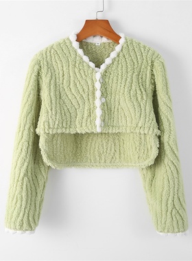 秋冬法兰绒护肩颈椎坎肩睡觉女士月子喂奶长袖加厚保暖防寒护肩膀