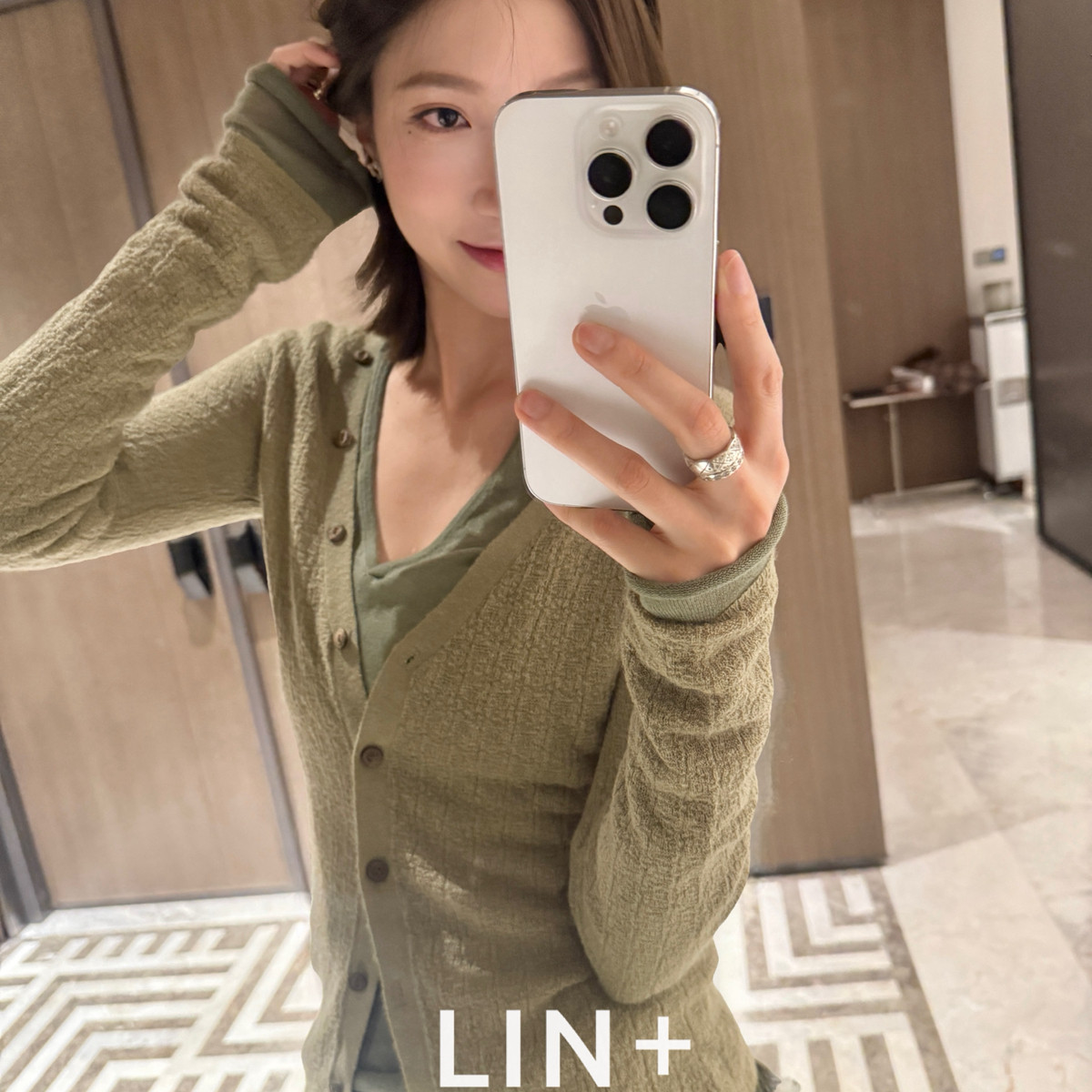 LIN+  -V领老钱复古简约柔软气质叠穿针织开衫,女装/女士精品,毛针织衫,淘宝优惠券,粉丝福利购,淘宝优惠卷