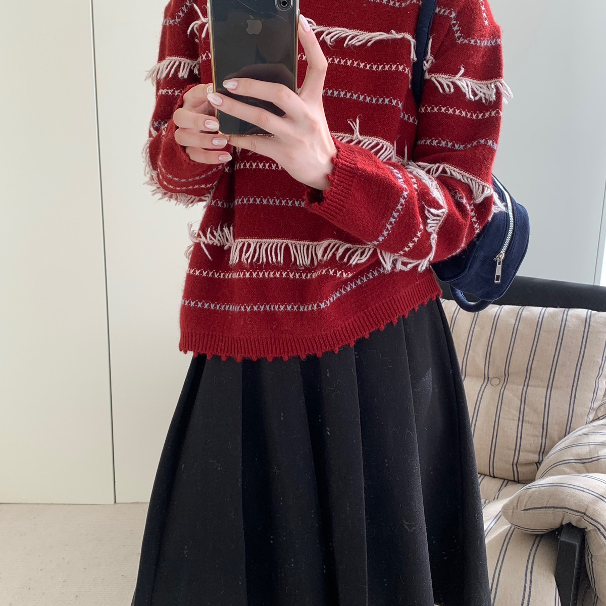 MUUTIS牧缇-神裙来了冬上新百搭日常通勤日系百褶短裙半身裙