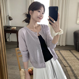 臻丝麻16针针织开衫 MISS密思家 26年春款