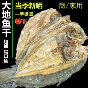 广东潮汕正宗汕尾铁铺鱼干比目鱼干左口鱼砂锅粥云吞汤料大地鱼干