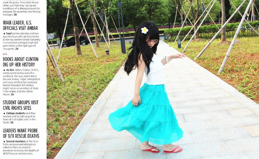 Jupe enfant en mousseline de soie - Ref 2049100 Image 3