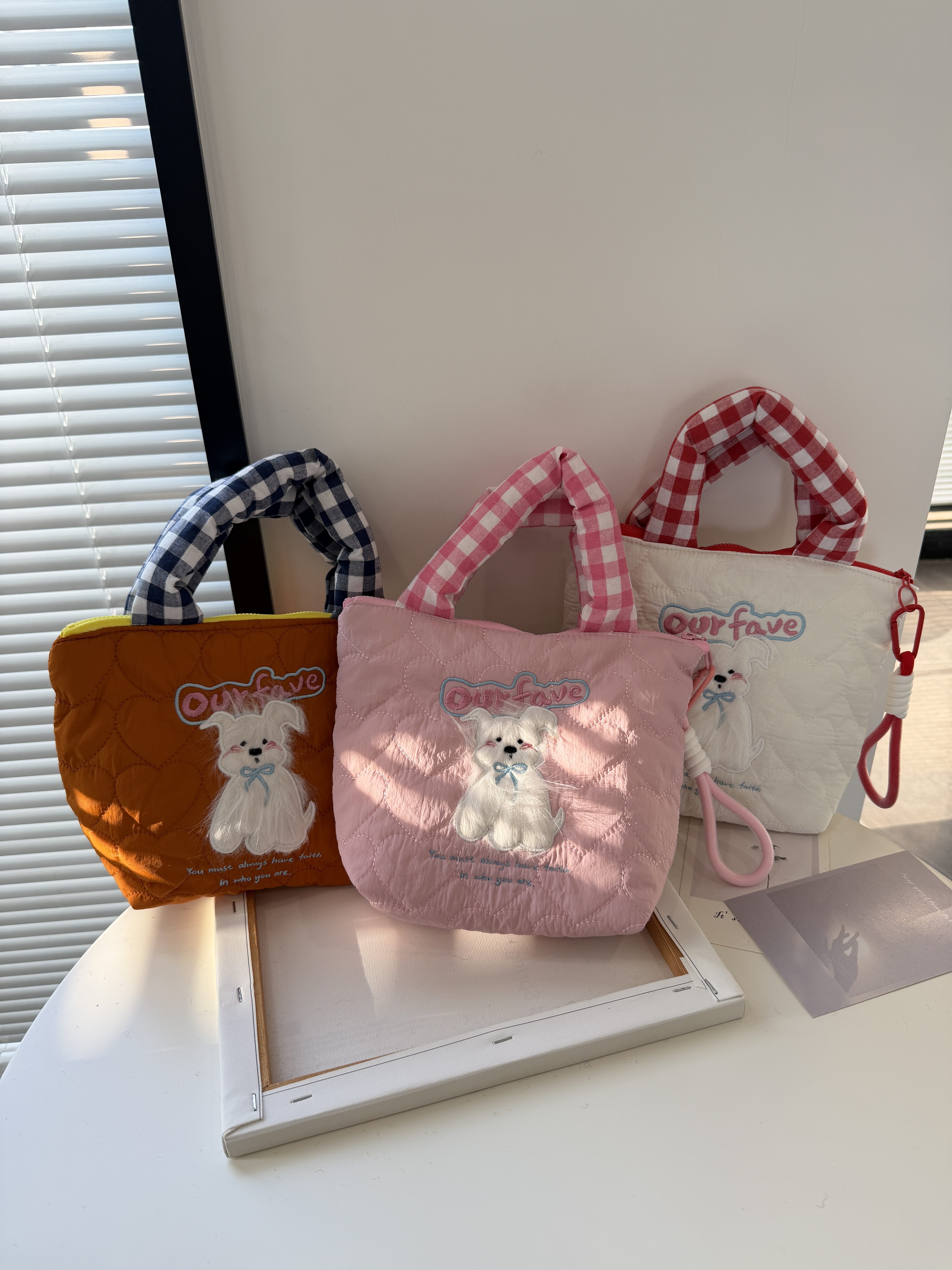 2025冬新款可爱卡通撞色毛绒小狗女手提包拉链手拎包便当包袋子,箱包皮具/热销女包/男包,小方包,淘宝优惠券,粉丝福利购,淘宝优惠卷