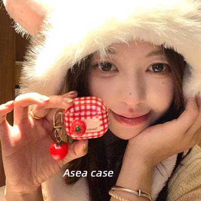 格纹立体西红柿Airpods4代保护套
