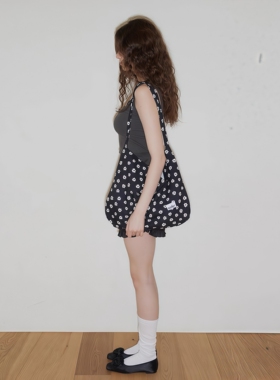 韩国sehr帆布包女吴小姐同款豹纹购物布袋小众文艺斜挎手提单肩包