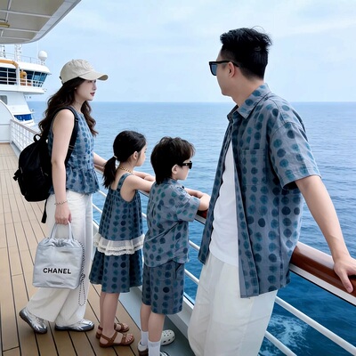 2026夏季亲子洋气短袖半身裙套装